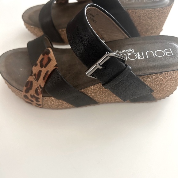 Boutique by Corky’s Wedge Sandals Size 7 Black - Picture 2 of 15